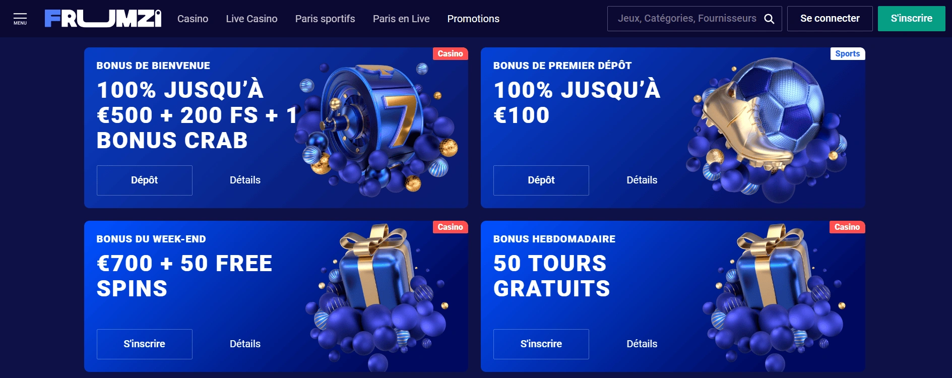 Les bonus de Frumzi meilleur casino Les bonus de Frumzi casino