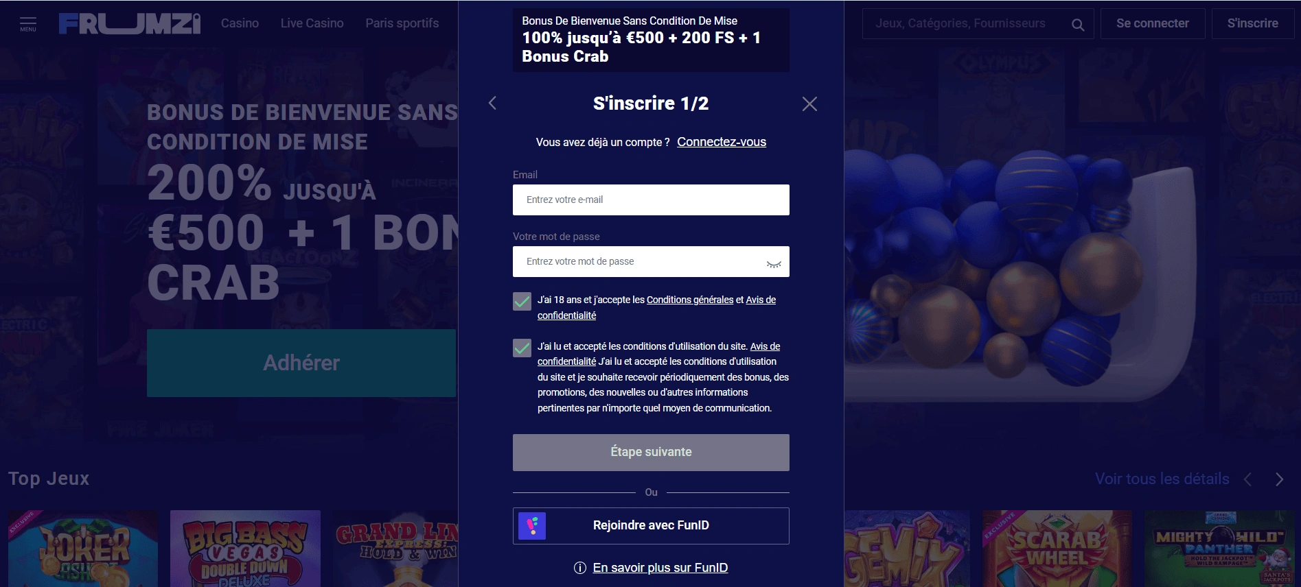 Comment s'inscrire sur Frumzi meilleur casino et profiter des avantages Comment s'inscrire sur Frumzi casino et profiter des avantages